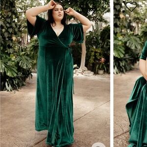 Baltic Born Emerald Green Velvet Maxi Dress